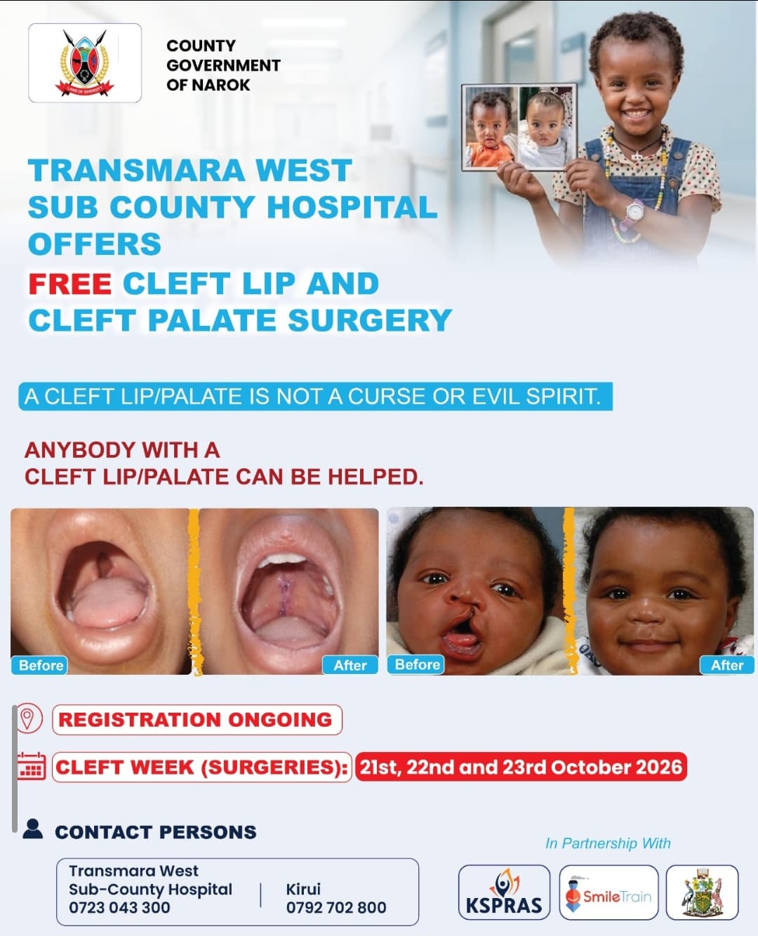 Transmara West Free Cleft Lip & Palate Surgery Camp