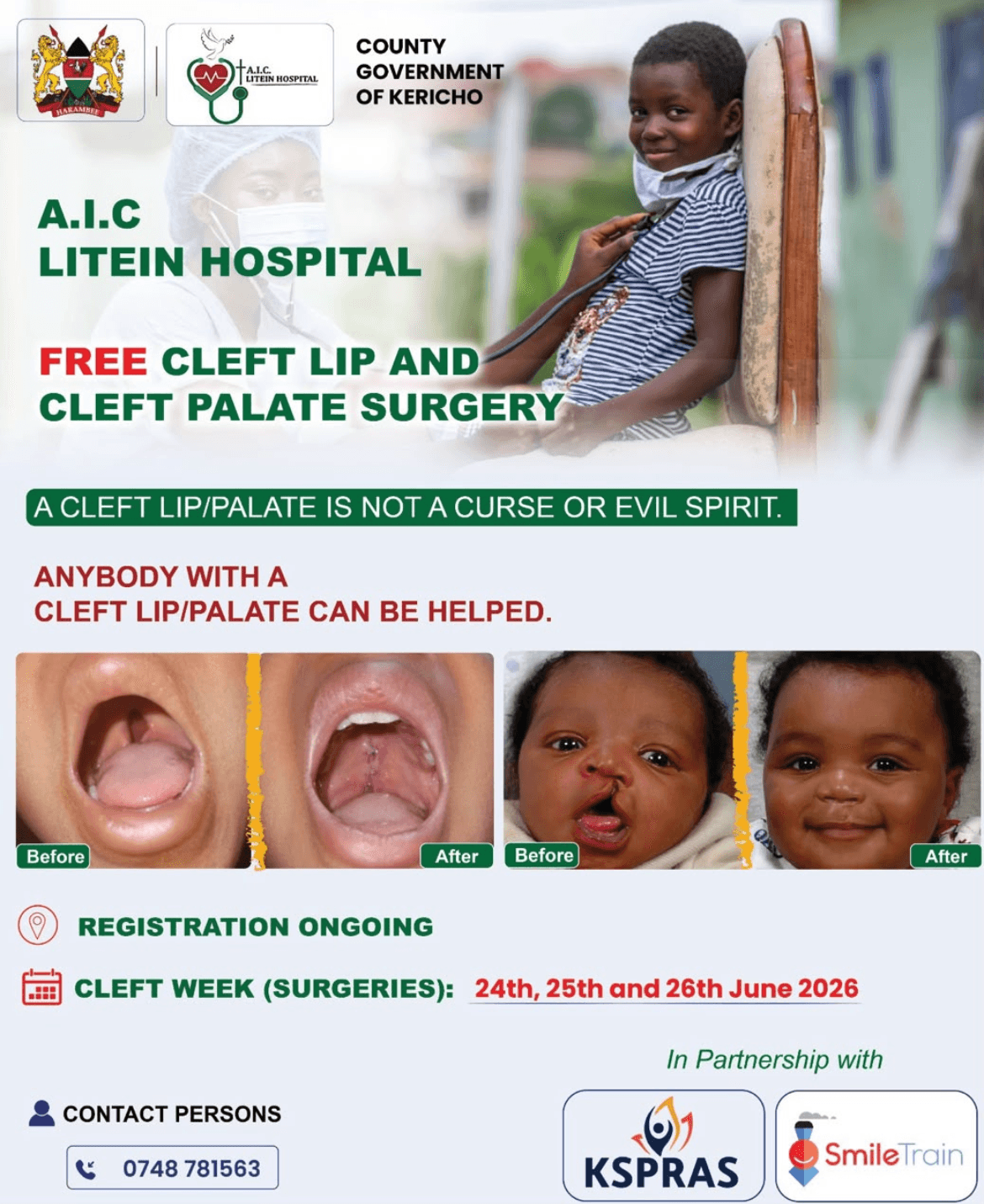AIC Litein Free Cleft Lip & Palate Surgery Camp