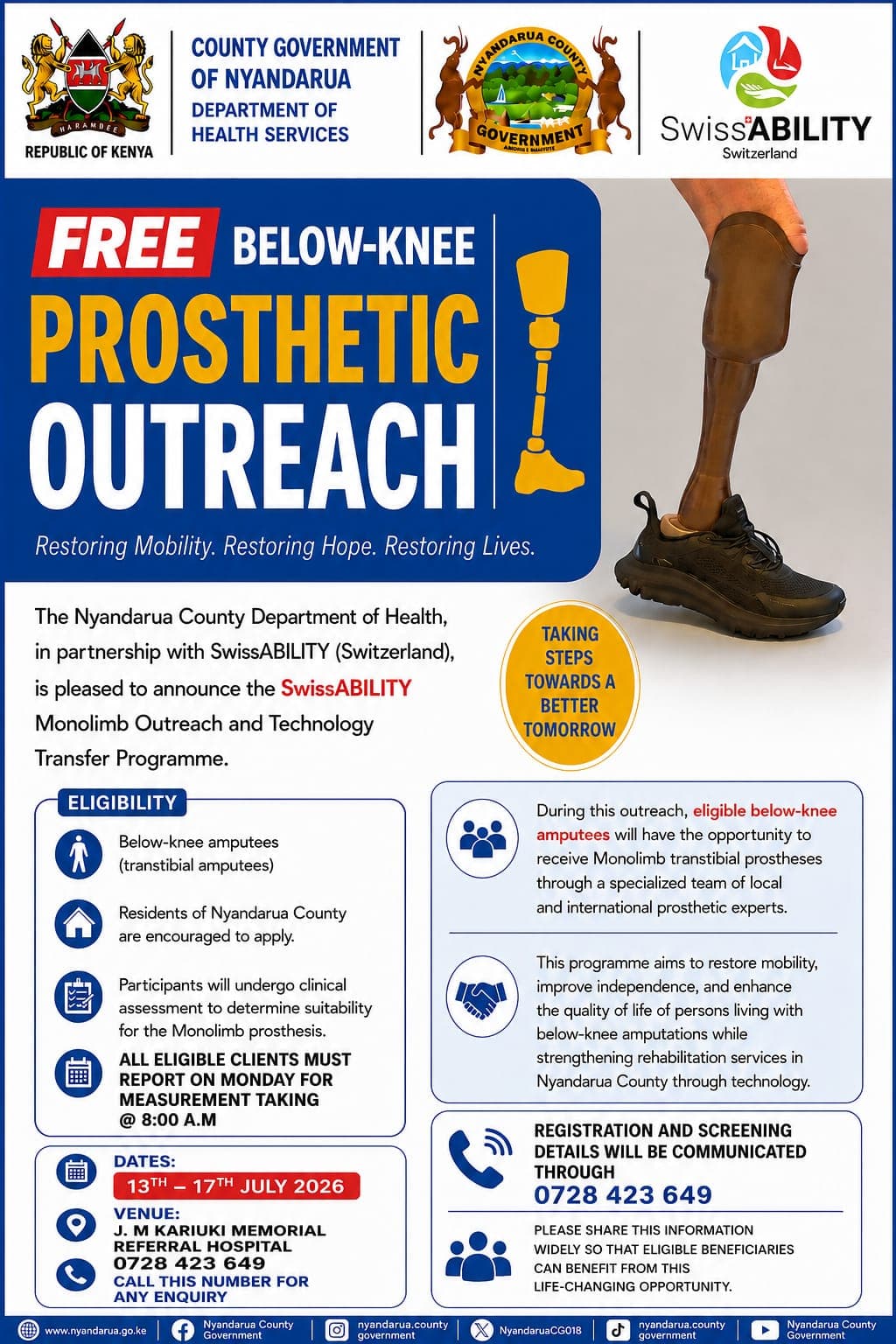 Nyandarua County Free Prosthetic Outreach