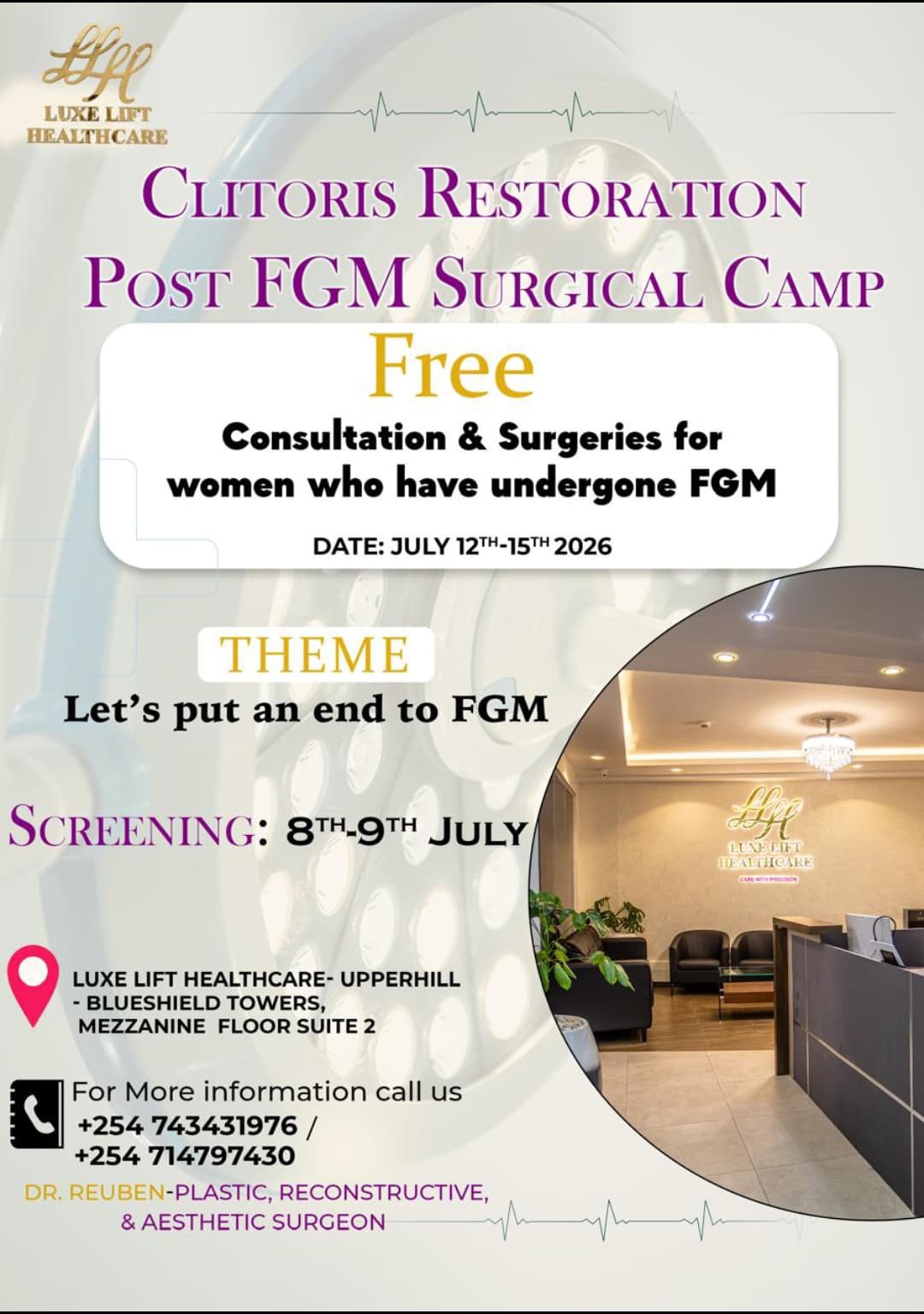 Clitoris Reconstruction post FGM surgical camp