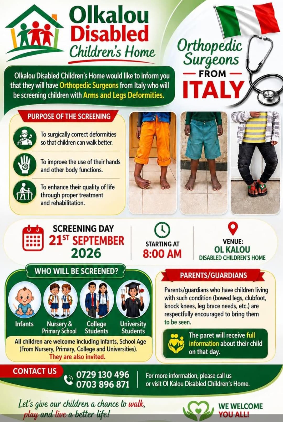 Olkalous Disabled Children's Surgical Screening